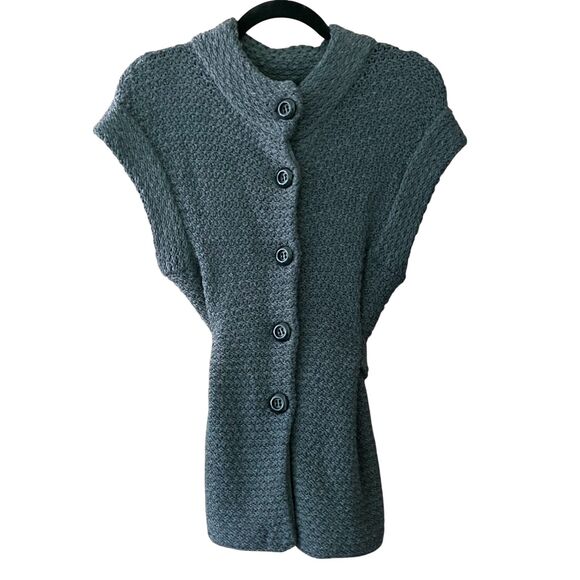 Tabitha button front wool blend cardigan sweater vest - Picture 1 of 6